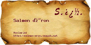 Salmen Áron névjegykártya